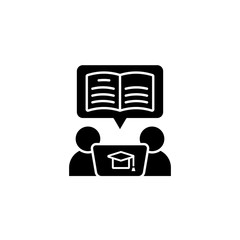 Poster - Laptop 2 student book icon. Simple online study icons for ui and ux website or mobile application