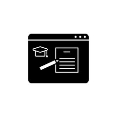 Poster - Website form pen blank icon. Simple online study icons for ui and ux website or mobile application