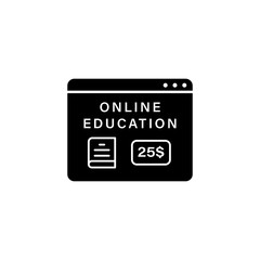 Poster - Website book 25 dollar download icon. Simple online study icons for ui and ux website or mobile application