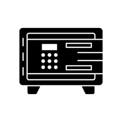 Poster - Bank, deposit, safe, safety, strongbox Glyph Icon. Vector isolated illustration