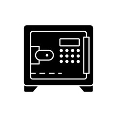Poster - Bank, deposit, safe, safety, strongbox Glyph Icon. Vector isolated illustration