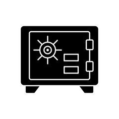 Poster - Bank, deposit, safe, safety, strongbox Glyph Icon. Vector isolated illustration