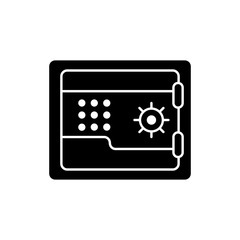 Poster - Bank, deposit, safe, safety, strongbox Glyph Icon. Vector isolated illustration