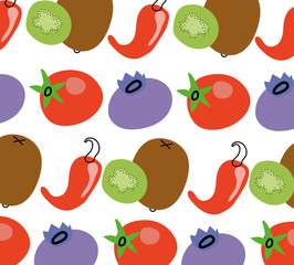 Sticker - vegetables healthy food pattern background