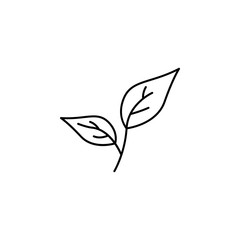 Poster - Leaf plant icon. Simple line, outline vector elements of spring icons for ui and ux, website or mobile application