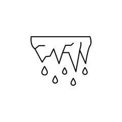 Poster - Ice water icon. Simple line, outline vector elements of spring icons for ui and ux, website or mobile application