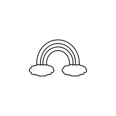 Poster - rainbow cloud icon. simple line, outline vector elements of spring icons for ui and ux, website or m