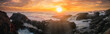 Beluga sunset panoramic banner style
