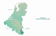 benelux countries map.  benelux map in north europe countries. netherland, belgium, luxembourg map.