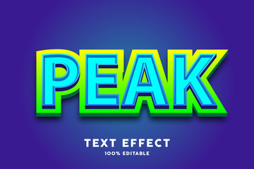 Sticker - 3d blue and green text effect