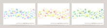 Set Of Colorful Vector Watercolor Backgrounds With White Space For Text. Set Of Cards For Wedding, Greetings, Birthday. Backgrounds For Web Banners Design.