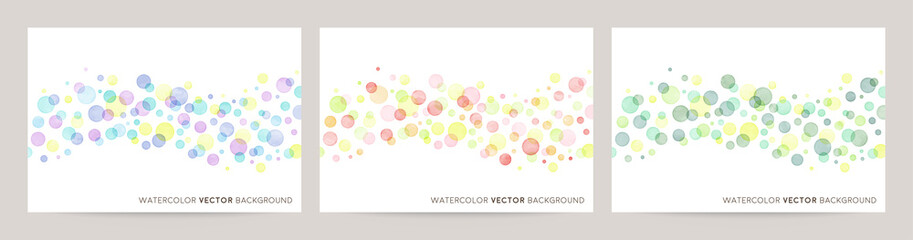 Wall Mural - watercolor colorful dot pattern decorations