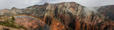 Fototapeta Morze - Rainbow in zion canyon with red rocks and gorgeous views