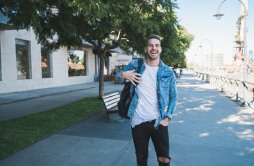 Man walking on the street.