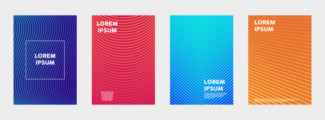 Wall Mural - futuristic posters, colorful book cover templates. vector illustration.