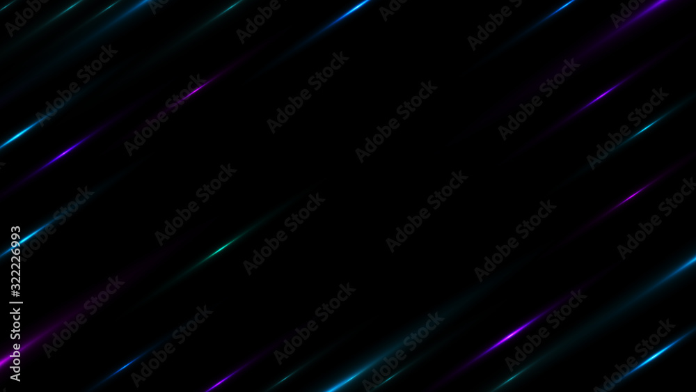 Abstract Blue Lens flare with bright light special effect Background ...