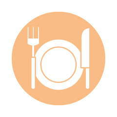 Poster - dish with fork and knife