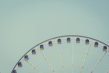 Wall Mural - Big ferris wheel with bluesky