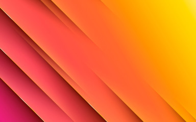 Wall Mural - Modern abstract gradient orange and purple background concept with gold line and dots decoration