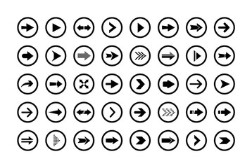 Poster - Different arrows set for UI, UX, GUI. Vector arrow for concept interface, web and mobile apps.