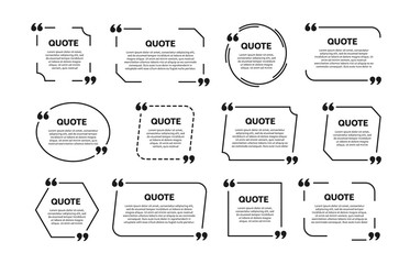 Poster - Quote box frames set. Vector template for text.