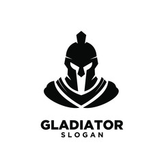 Wall Mural - head gladiator spartan logo icon design