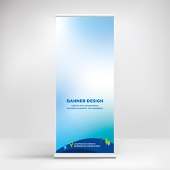Wall Mural - banner design, roll-up. stand for presentations, conferences, advertising banner for the exhibition 