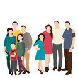 © zolotons - isolated, silhouette family, flat style, no face