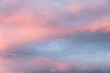 fluffy pink clouds at sunset, sky background