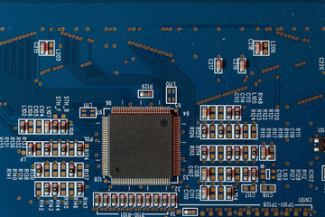 Canvas Print - Printed circuit board of a modern electronic device