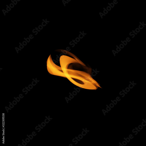 Fotomural fire on black background bonfire inferno