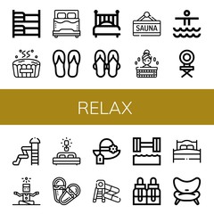 Canvas Print - Set of relax icons