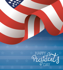 Poster - happy presidents day poster with usa flag