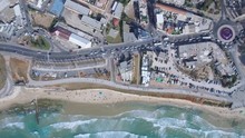Tel Aviv Beach Promenade Aerial Footage