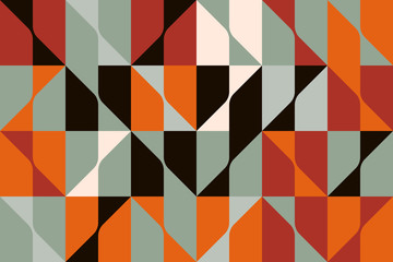 Poster - mid-century abstract vector pattern design