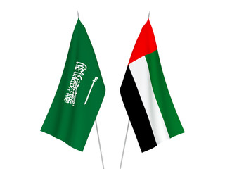 Saudi Arabia and United Arab Emirates flags