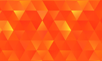 Poster - abstract orange low poly background, crystal or diamond concept, can be used for news headline, wallpaper, flyer, sport background.