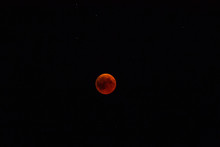 Blood Moon Concept Of A Red Full Moon Against A Black Sky