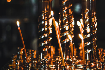 candles in the church