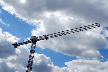 crane against blue sky