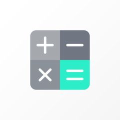Poster - Calculator Icon isolated on white background. Flat Vector Icon Design Template Element