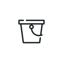 Poster - Bucket icon template color editable. Bucket symbol logo vector sign isolated on white background illustration for graphic and web design.