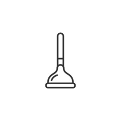 Aufkleber - Plunger icon template color editable. Cleaning Plunger symbol logo vector sign isolated on white background illustration for graphic and web design.