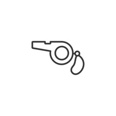 Poster - whistle icon template color editable. Referee symbol logo vector sign isolated on white background illustration for graphic and web design.