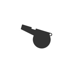 Poster - whistle icon template color editable. Referee symbol logo vector sign isolated on white background illustration for graphic and web design.