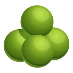 Poster - Peas grain icon. Cartoon of peas grain vector icon for web design isolated on white background