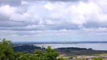 Mid-day Cloudy Sky Timelapse Over Folsom Lake