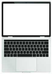 Aufkleber - Vector laptop mockup with blank screen, modern design notebook, empty screen