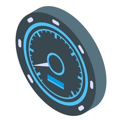 Fototapete - Digital speedometer icon. Isometric of digital speedometer vector icon for web design isolated on white background
