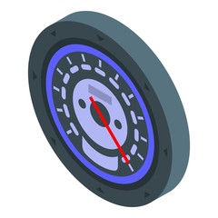 Fototapete - Mile speedometer icon. Isometric of mile speedometer vector icon for web design isolated on white background